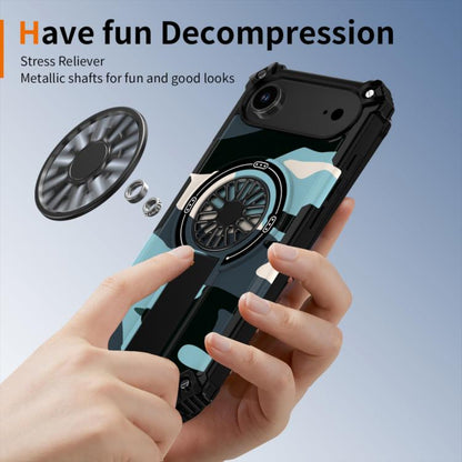 For iPhone Air Camouflage Kickstand Rotating Shaft MagSafe Phone Case(Bright Green Branches) - iPhone Air Cases by buy2fix | Online Shopping UK | buy2fix