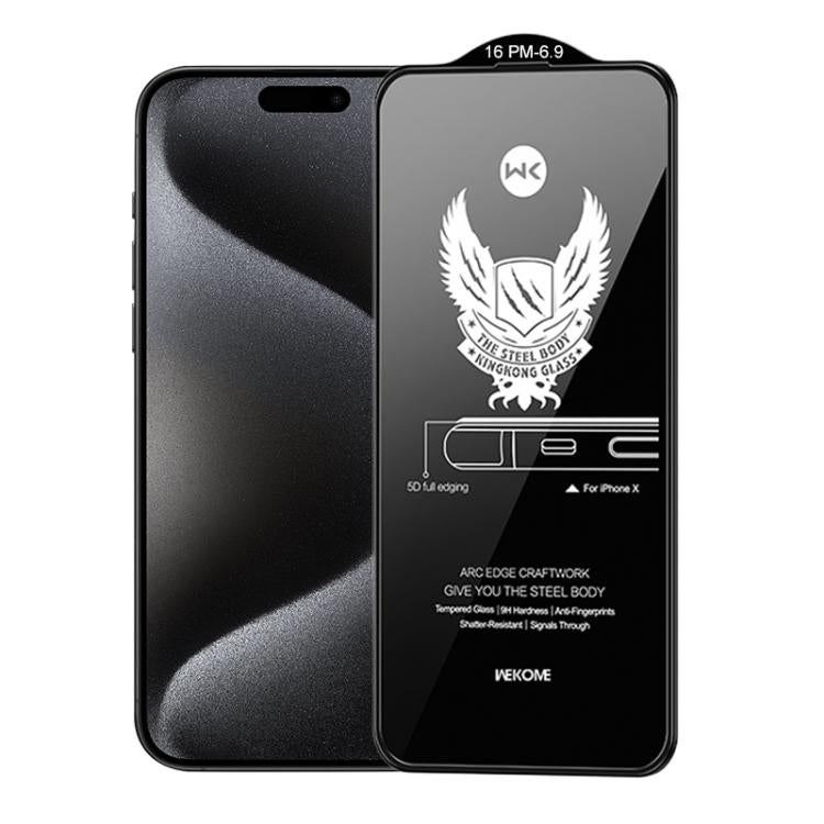 For iPhone 15 Pro Max WK WTP-012 KinKong 0.25mm 9H 4D Curved Privacy Tempered Glass Film - iPhone 15 Pro Max Tempered Glass by WK | Online Shopping UK | buy2fix
