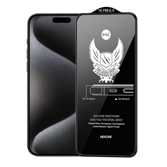 For iPhone 15 Pro Max WK WTP-012 KinKong 0.25mm 9H 4D Curved Privacy Tempered Glass Film