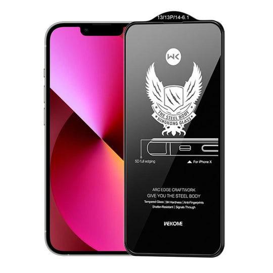 For iPhone 14 / 13 / 13 Pro WK WTP-012 KinKong 0.25mm 9H 4D Curved Privacy Tempered Glass Film