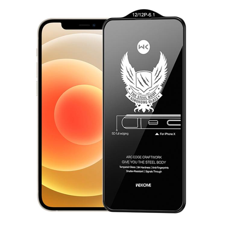 For iPhone 12 / 12 Pro WK WTP-012 KinKong 0.25mm 9H 4D Curved Privacy Tempered Glass Film - iPhone 12 / 12 Pro Tempered Glass by WK | Online Shopping UK | buy2fix