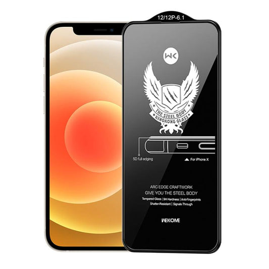For iPhone 12 / 12 Pro WK WTP-012 KinKong 0.25mm 9H 4D Curved Privacy Tempered Glass Film - iPhone 12 / 12 Pro Tempered Glass by WK | Online Shopping UK | buy2fix