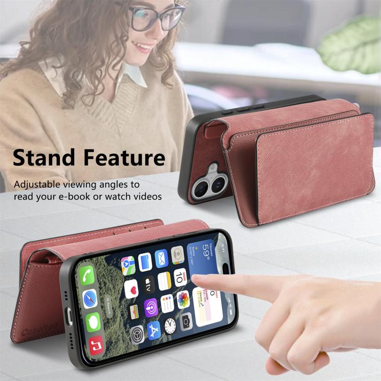 For iPhone 16 Plus CaseNeo MagSafe RFID Anti-theft Zipper Wallet Retro Leather Phone Case(Pink) - iPhone 16 Plus Cases by CaseNeo | Online Shopping UK | buy2fix