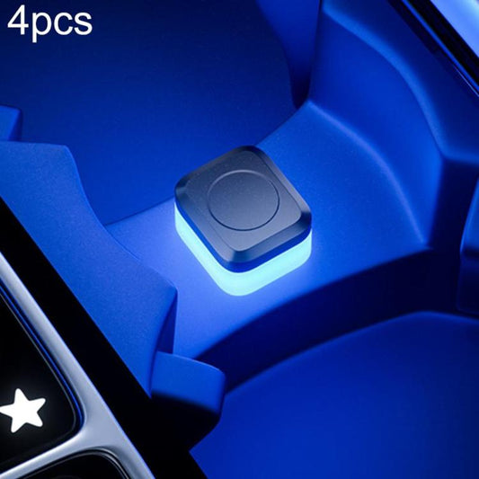 4pcs Car USB LED Atmosphere Light(Blue Light) - Atmosphere lights by buy2fix | Online Shopping UK | buy2fix