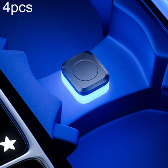 4pcs Car USB LED Atmosphere Light(Blue Light)