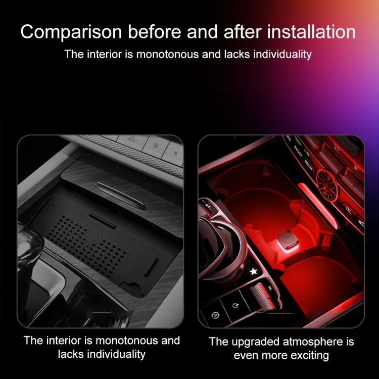 4pcs Car USB LED Atmosphere Light(White Light) - Atmosphere lights by buy2fix | Online Shopping UK | buy2fix