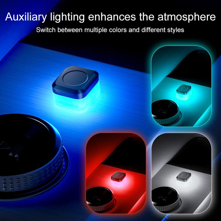 4pcs Car USB LED Atmosphere Light(Ice Blue Light) - Atmosphere lights by buy2fix | Online Shopping UK | buy2fix