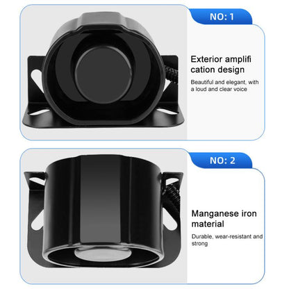 12V / 24V Waterproof Voice Reversing Horn Alarm Buzzer, with Cable(Black) - Car Amplifiers by buy2fix | Online Shopping UK | buy2fix