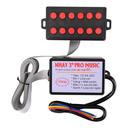 12V / 24V Universal Car Horn Controller 12 Sound Effects Sound Control Speaker, with Button(Black) - Car Amplifiers by buy2fix | Online Shopping UK | buy2fix