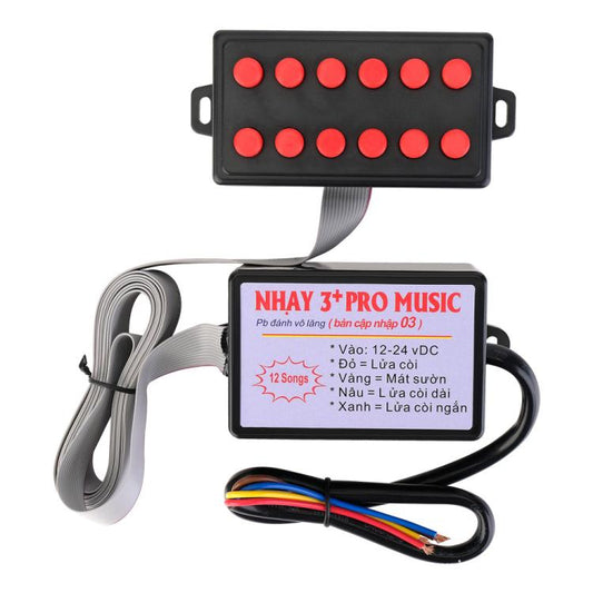 12V / 24V Universal Car Horn Controller 12 Sound Effects Sound Control Speaker, with Button(Black) - Car Amplifiers by buy2fix | Online Shopping UK | buy2fix