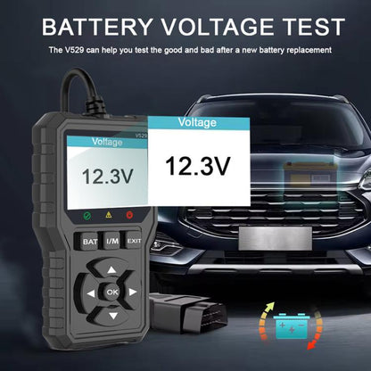 FOXSUR V529 OBD2 Car Engine Fault Code Reader Diagnostic Instrument(Black) - Code Readers & Scan Tools by FOXSUR | Online Shopping UK | buy2fix