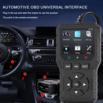 FOXSUR V529 OBD2 Car Engine Fault Code Reader Diagnostic Instrument(Black) - Code Readers & Scan Tools by FOXSUR | Online Shopping UK | buy2fix