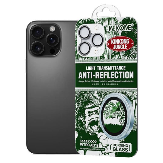 For iPhone 16 Pro / 16 Pro Max WTPC-011 Jungle Series Kinkong Imitation Metal Camera Lens Protector Film(Primary Color)