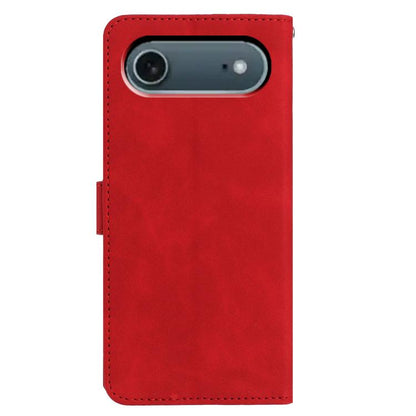 For iPhone Air Moonlit Butterfly Dance Pattern Embossed Leather Phone Case(Red) - iPhone Air Cases by buy2fix | Online Shopping UK | buy2fix