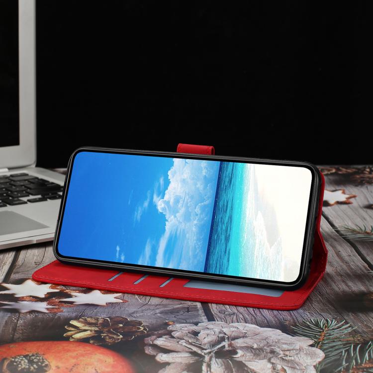 For iPhone Air Moonlit Butterfly Dance Pattern Embossed Leather Phone Case(Red) - iPhone Air Cases by buy2fix | Online Shopping UK | buy2fix