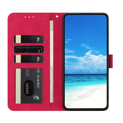 For iPhone Air Moonlit Butterfly Dance Pattern Embossed Leather Phone Case(Rose Red) - iPhone Air Cases by buy2fix | Online Shopping UK | buy2fix