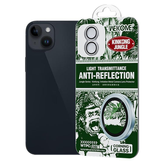 For iPhone 16 / 16 Plus WK WTPC-011 Jungle Series Kinkong Imitation Metal Camera Lens Protector Film(Silver)