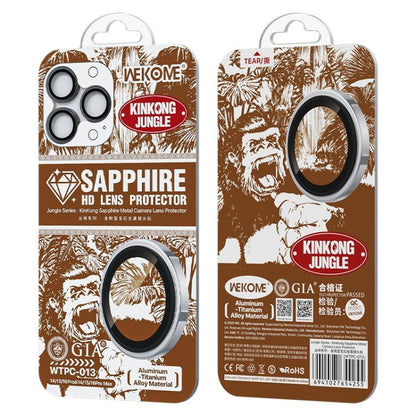 For iPhone 16 Pro / 16 Pro Max WK WTPC-013 Jungle Series Kinkong Sapphire Metal Camera Lens Protector Film(Black) - iPhone 16 Pro Max Tempered Glass by WK | Online Shopping UK | buy2fix