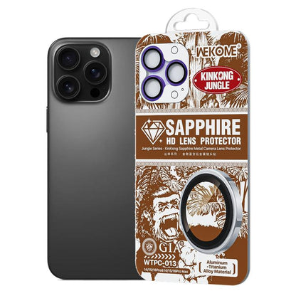 For iPhone 16 Pro / 16 Pro Max WK WTPC-013 Jungle Series Kinkong Sapphire Metal Camera Lens Protector Film(Purple) - iPhone 16 Pro Max Tempered Glass by WK | Online Shopping UK | buy2fix