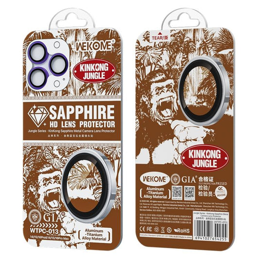 For iPhone 16 Pro / 16 Pro Max WK WTPC-013 Jungle Series Kinkong Sapphire Metal Camera Lens Protector Film(Purple) - iPhone 16 Pro Max Tempered Glass by WK | Online Shopping UK | buy2fix