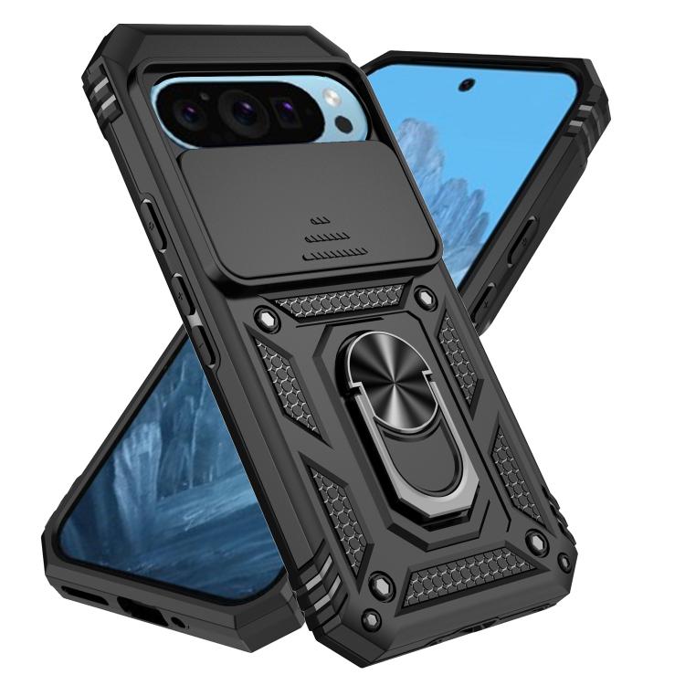 For Google Pixel 10 Sliding Camshield Holder Phone Case(Black) - Google Cases by buy2fix | Online Shopping UK | buy2fix