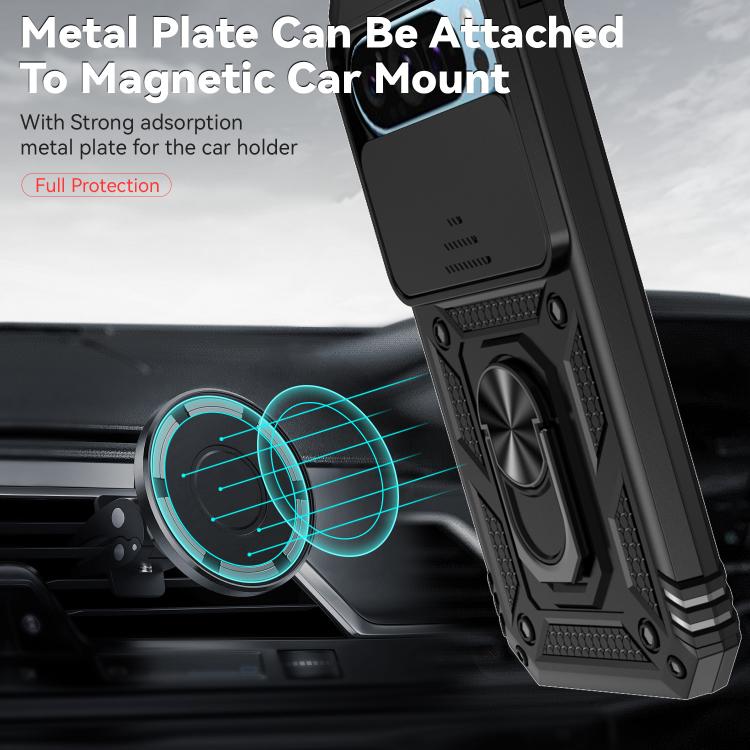 For Google Pixel 10 Sliding Camshield Holder Phone Case(Black) - Google Cases by buy2fix | Online Shopping UK | buy2fix