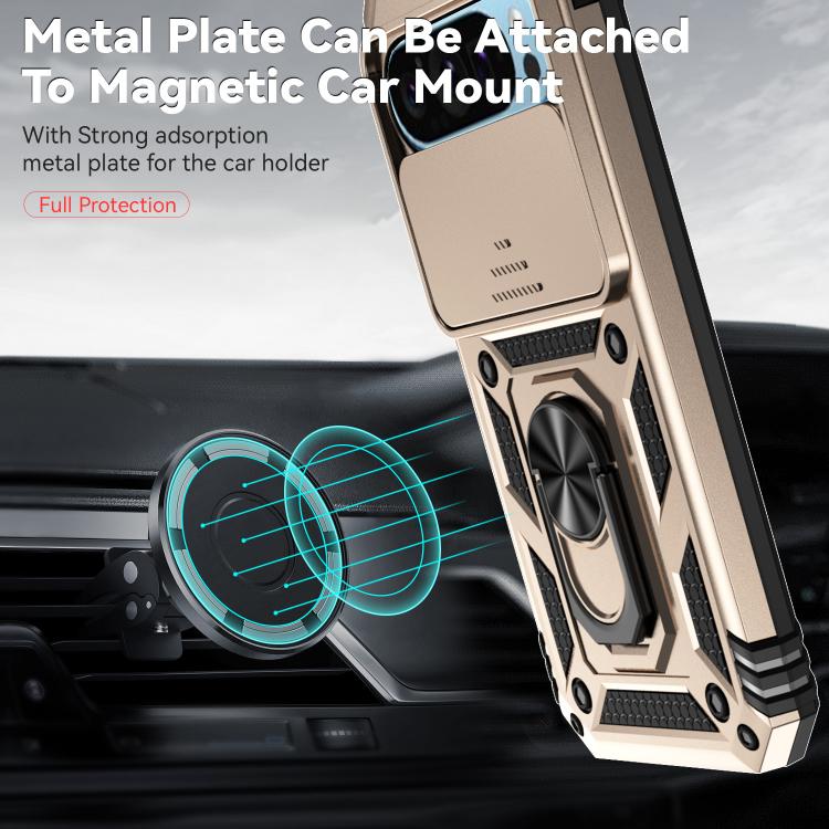 For Google Pixel 10 Sliding Camshield Holder Phone Case(Gold) - Google Cases by buy2fix | Online Shopping UK | buy2fix