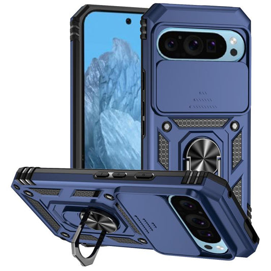 For Google Pixel 10 Sliding Camshield Holder Phone Case(Blue) - Google Cases by buy2fix | Online Shopping UK | buy2fix