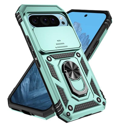 For Google Pixel 10 Sliding Camshield Holder Phone Case(Green) - Google Cases by buy2fix | Online Shopping UK | buy2fix