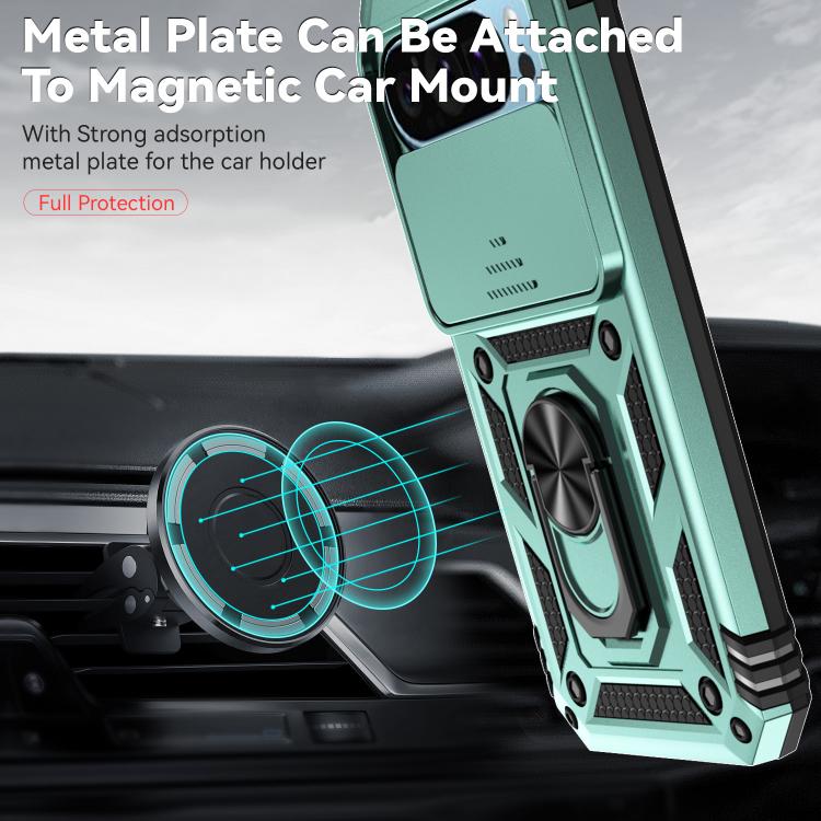 For Google Pixel 10 Sliding Camshield Holder Phone Case(Green) - Google Cases by buy2fix | Online Shopping UK | buy2fix