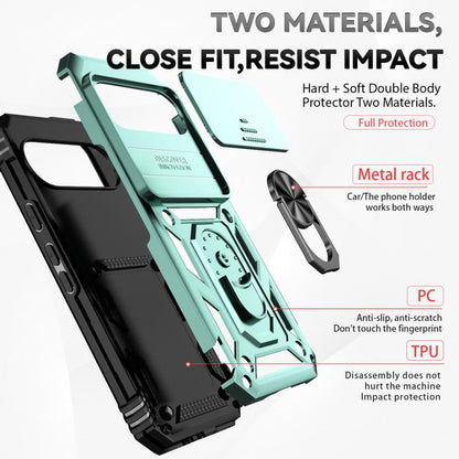 For Google Pixel 10 Sliding Camshield Holder Phone Case(Green) - Google Cases by buy2fix | Online Shopping UK | buy2fix