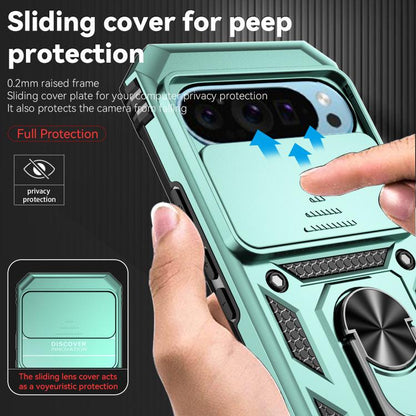 For Google Pixel 10 Sliding Camshield Holder Phone Case(Green) - Google Cases by buy2fix | Online Shopping UK | buy2fix