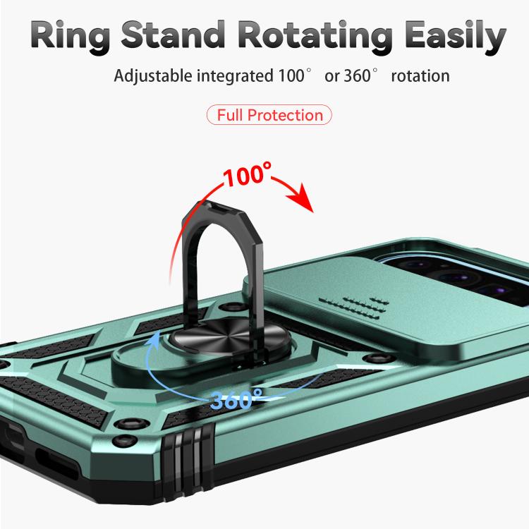 For Google Pixel 10 Sliding Camshield Holder Phone Case(Green) - Google Cases by buy2fix | Online Shopping UK | buy2fix