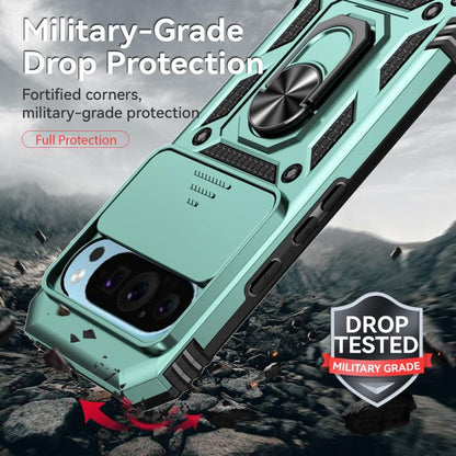 For Google Pixel 10 Sliding Camshield Holder Phone Case(Green) - Google Cases by buy2fix | Online Shopping UK | buy2fix