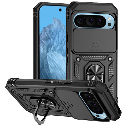 For Google Pixel 10 Pro Sliding Camshield Holder Phone Case(Black) - Google Cases by buy2fix | Online Shopping UK | buy2fix