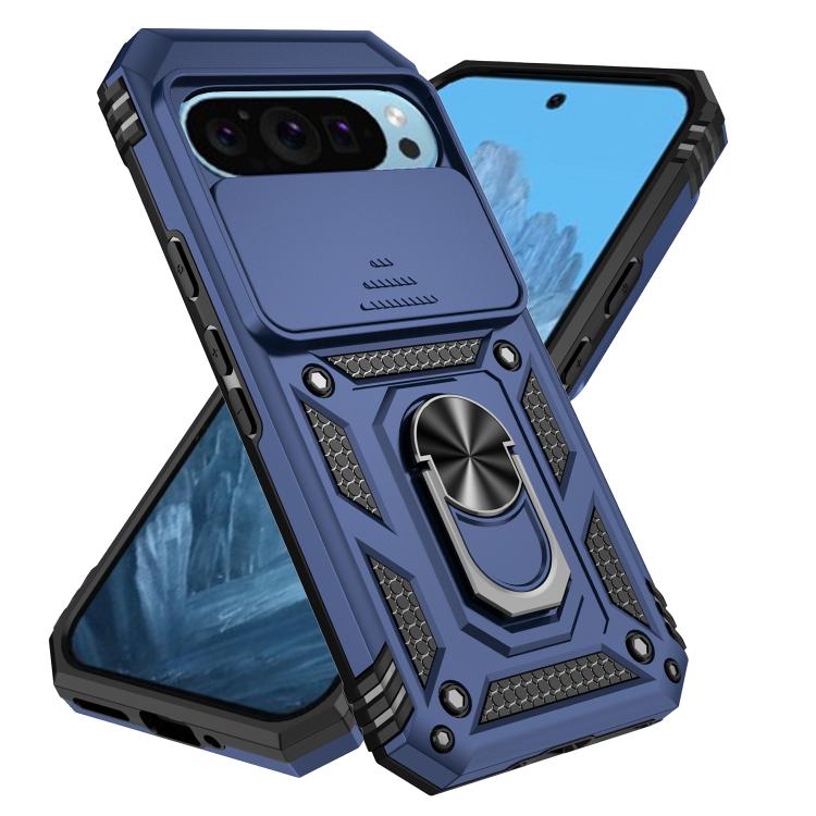 For Google Pixel 10 Pro Sliding Camshield Holder Phone Case(Blue) - Google Cases by buy2fix | Online Shopping UK | buy2fix