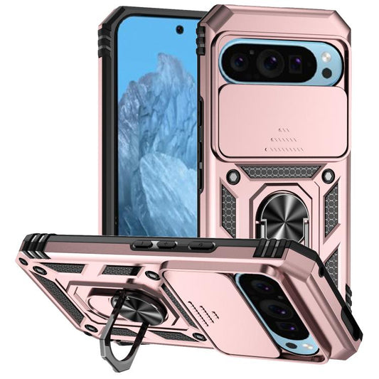 For Google Pixel 10 Pro Sliding Camshield Holder Phone Case(Rose Gold) - Google Cases by buy2fix | Online Shopping UK | buy2fix