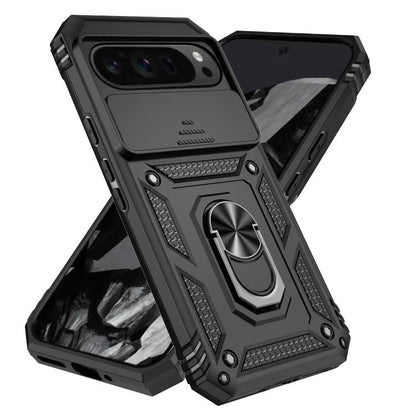 For Google Pixel 10 Pro XL Sliding Camshield Holder Phone Case(Black) - Google Cases by buy2fix | Online Shopping UK | buy2fix