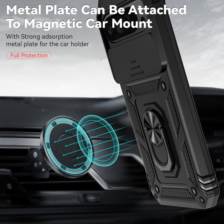 For Google Pixel 10 Pro XL Sliding Camshield Holder Phone Case(Black) - Google Cases by buy2fix | Online Shopping UK | buy2fix