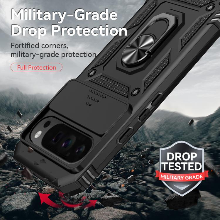 For Google Pixel 10 Pro XL Sliding Camshield Holder Phone Case(Black) - Google Cases by buy2fix | Online Shopping UK | buy2fix