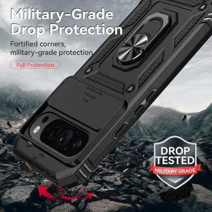 For Google Pixel 10 Pro XL Sliding Camshield Holder Phone Case(Black) - Google Cases by buy2fix | Online Shopping UK | buy2fix