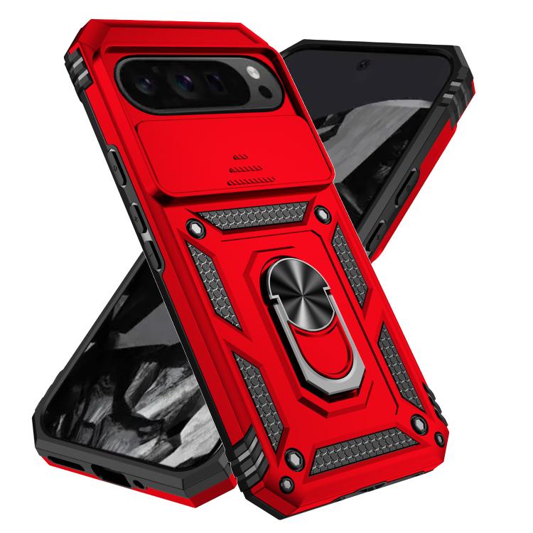 For Google Pixel 10 Pro XL Sliding Camshield Holder Phone Case(Red) - Google Cases by buy2fix | Online Shopping UK | buy2fix