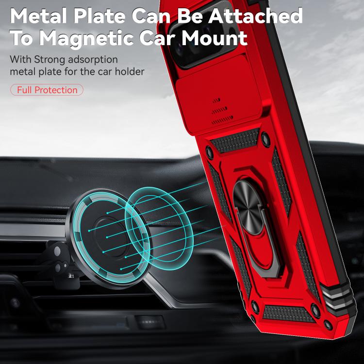 For Google Pixel 10 Pro XL Sliding Camshield Holder Phone Case(Red) - Google Cases by buy2fix | Online Shopping UK | buy2fix
