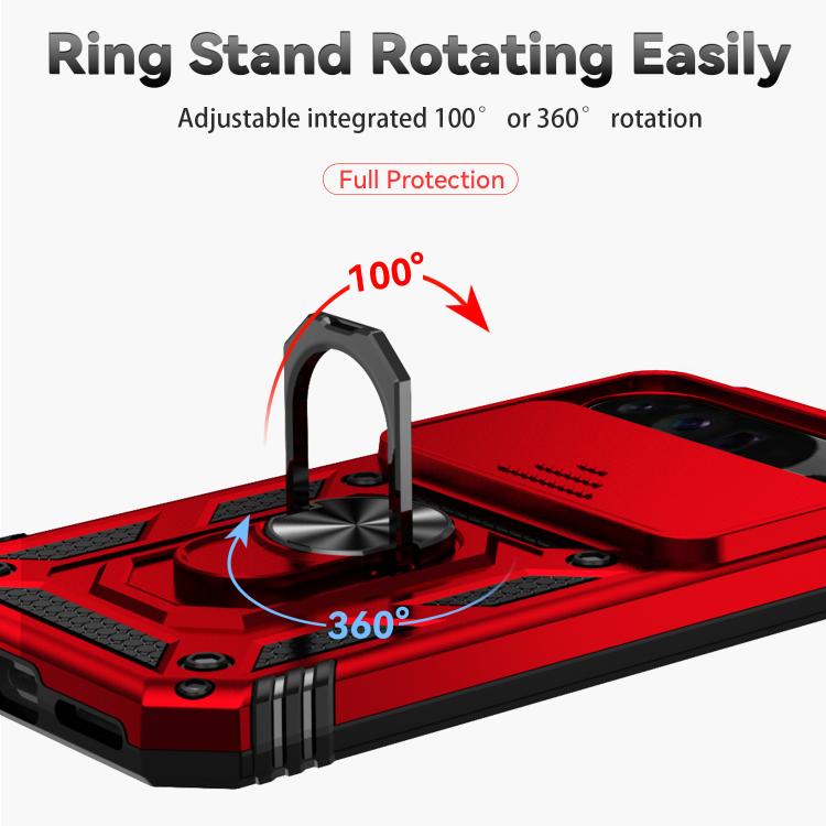 For Google Pixel 10 Pro XL Sliding Camshield Holder Phone Case(Red) - Google Cases by buy2fix | Online Shopping UK | buy2fix