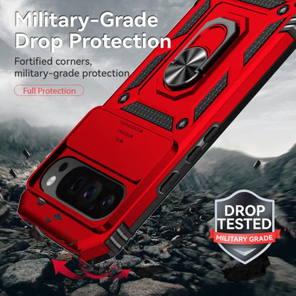 For Google Pixel 10 Pro XL Sliding Camshield Holder Phone Case(Red) - Google Cases by buy2fix | Online Shopping UK | buy2fix