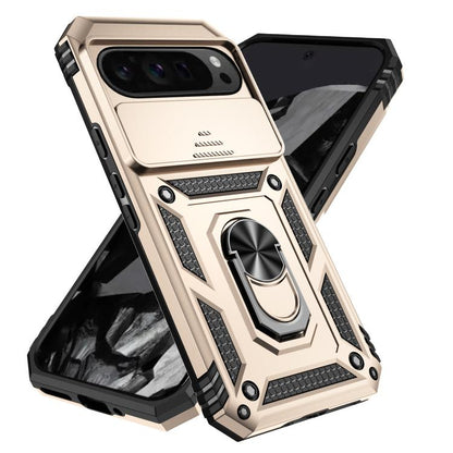 For Google Pixel 10 Pro XL Sliding Camshield Holder Phone Case(Gold) - Google Cases by buy2fix | Online Shopping UK | buy2fix