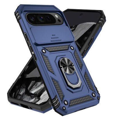 For Google Pixel 10 Pro XL Sliding Camshield Holder Phone Case(Blue) - Google Cases by buy2fix | Online Shopping UK | buy2fix