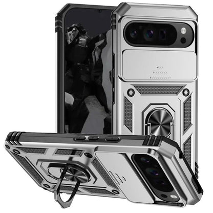 For Google Pixel 10 Pro XL Sliding Camshield Holder Phone Case(Silver) - Google Cases by buy2fix | Online Shopping UK | buy2fix