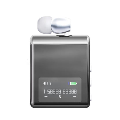 K89 Business Lavalier Single Ear Bluetooth Earphones(Silver) - Bluetooth Earphone by buy2fix | Online Shopping UK | buy2fix