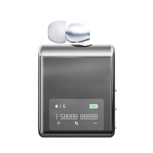 K89 Business Lavalier Single Ear Bluetooth Earphones(Silver) - Bluetooth Earphone by buy2fix | Online Shopping UK | buy2fix